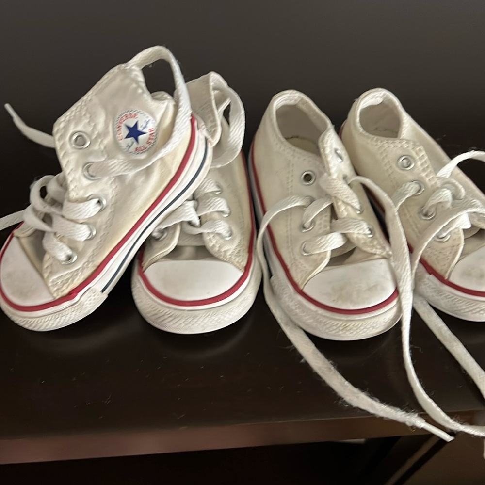 Bundle of white converse